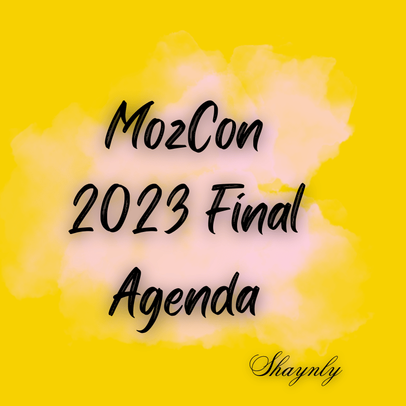 MozCon 2023 Final Agenda