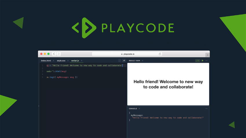 PlayCode Javascript Playground Code test AppSumo